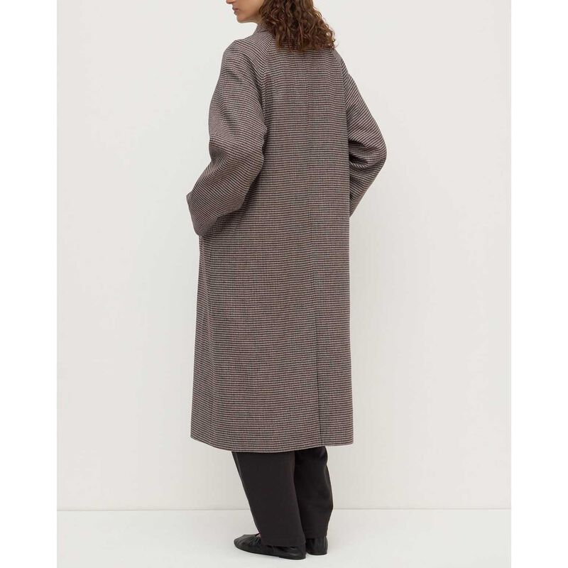 Assembly Label Solana Wool Coat Brown Black Check image number 1